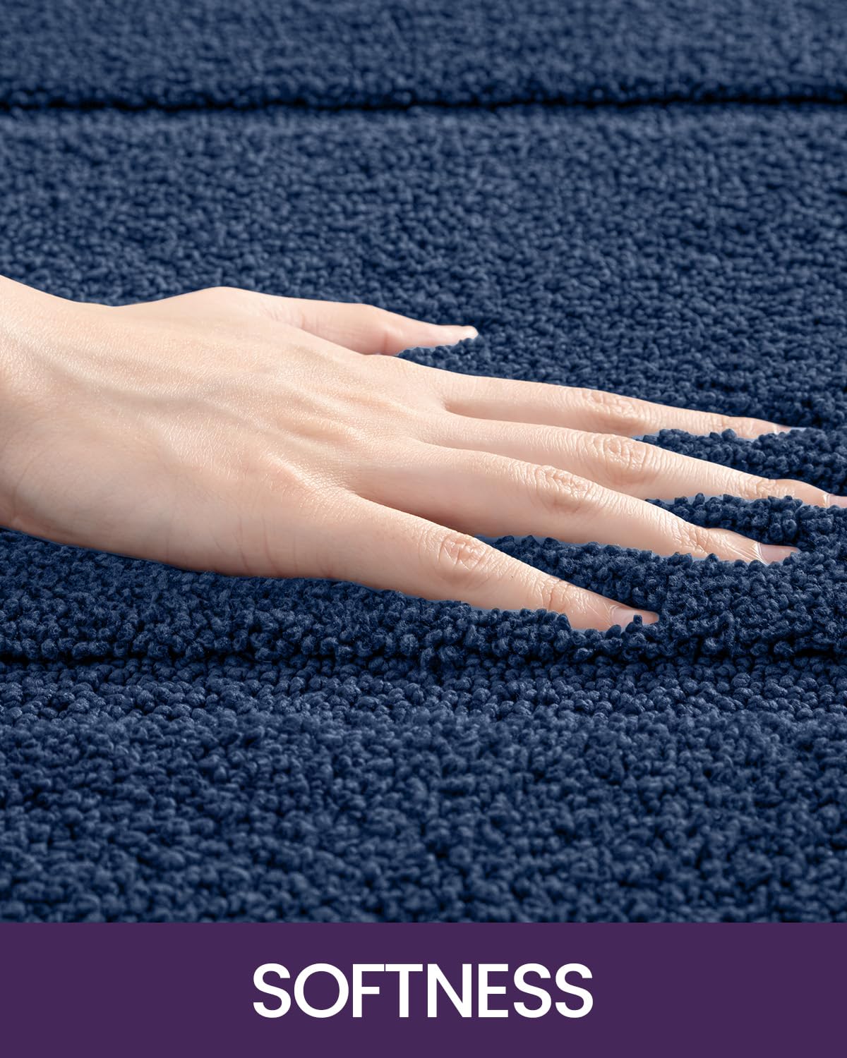 Dexi Bathroom Rug Mat, Ultra Absorbent Soft Bath Rug, Washable Non-Slip Bath Mat For Bathroom Floor, Tub, Shower Room, 24''X16''